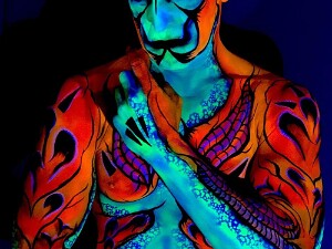 Bodyart, PA, FX Modeling for body painting, performance art characters, or special effects created in-camera or on-body.